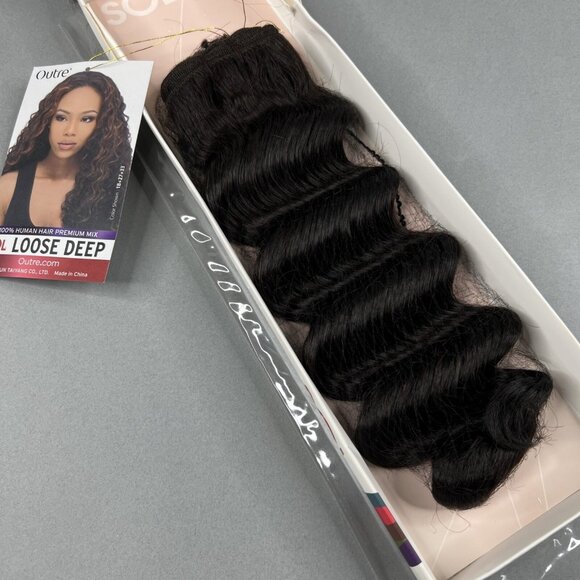 Outre Other - 14” SOL Loose Deep #2 Darkest Brown SOL Synthetic Blend Mixed Hair Extensions